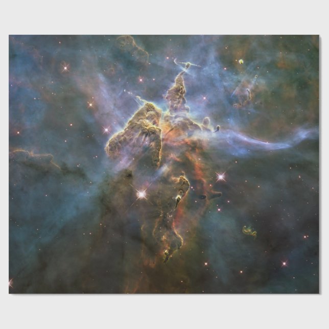 Papel De Presente Montanha Mística no Espaço Hubble na Nebulosa Cari (Aberto)