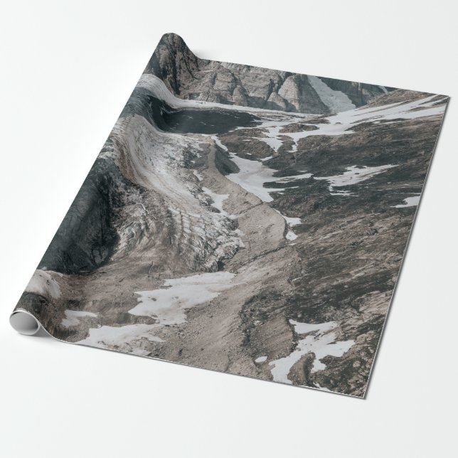 Papel De Presente Montanhas com capa de neve (Desenrolado)