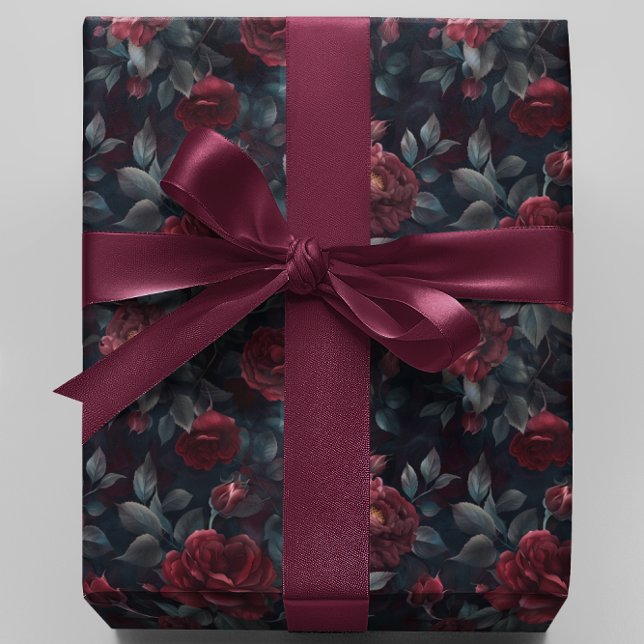 Papel De Presente Moody Burgundy rosa (Criador carregado)