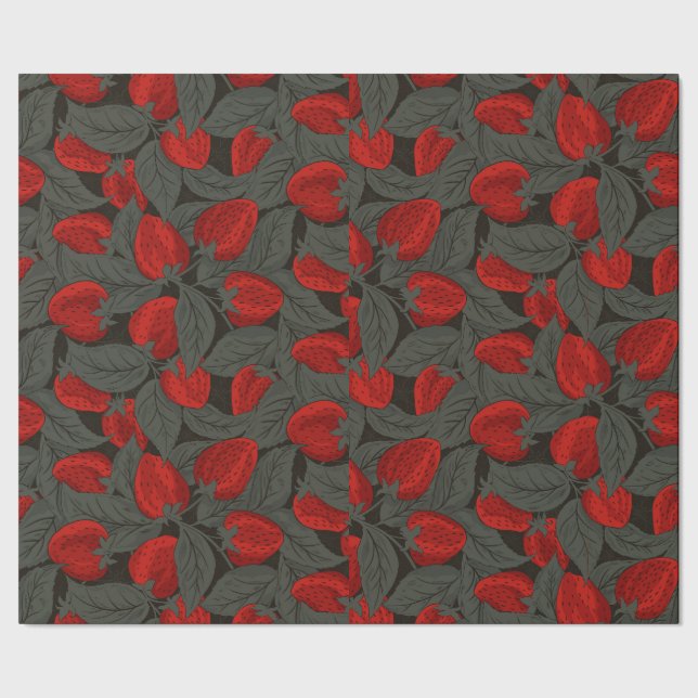 Papel De Presente Morango  (Barra)
