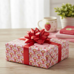 Papel De Presente Morango