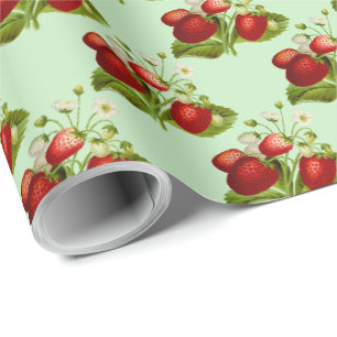 Papel De Presente Morango 
