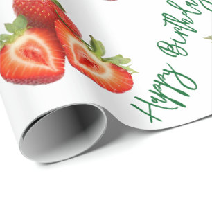 Papel De Presente Morango 