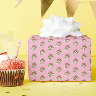 Papel De Presente Morango coberto com chocolate branco