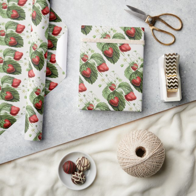 Papel De Presente Morango de vinagre (Artesanato)