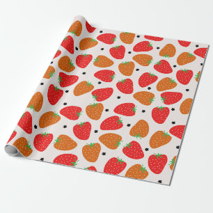 Papel De Presente Morango Doce