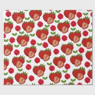 Papel De Presente Morangos 