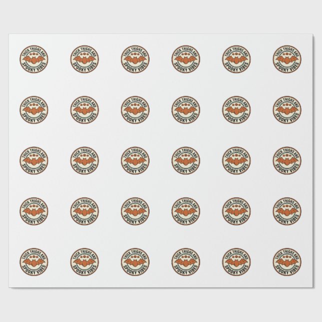 Papel De Presente Morcego de Halloween Coisas Grossas Vibrações Assu (Aberto)