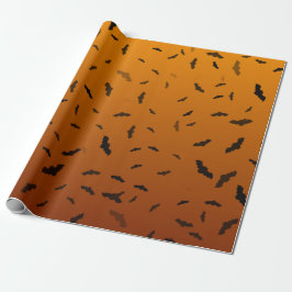 Papel De Presente Morcegos de Halloween