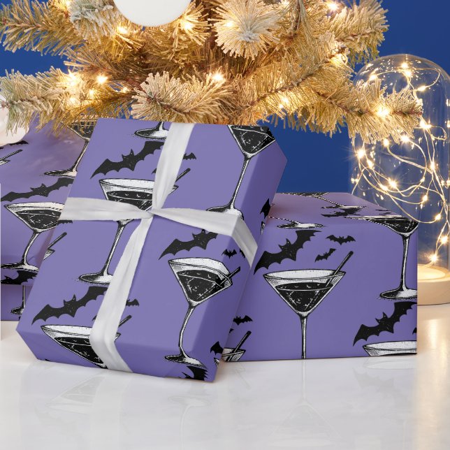 Papel De Presente Morcegos Martini (Feriados)