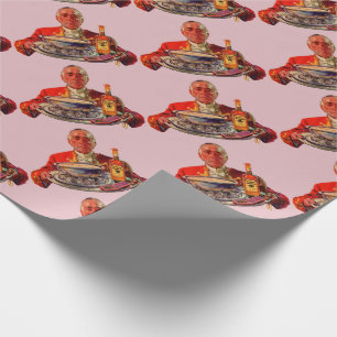 Papel De Presente Mordomo de 1937 com uísque de bandeja e Ouro