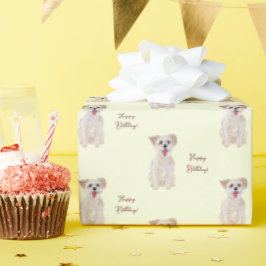 Papel De Presente Morkie Personalizável