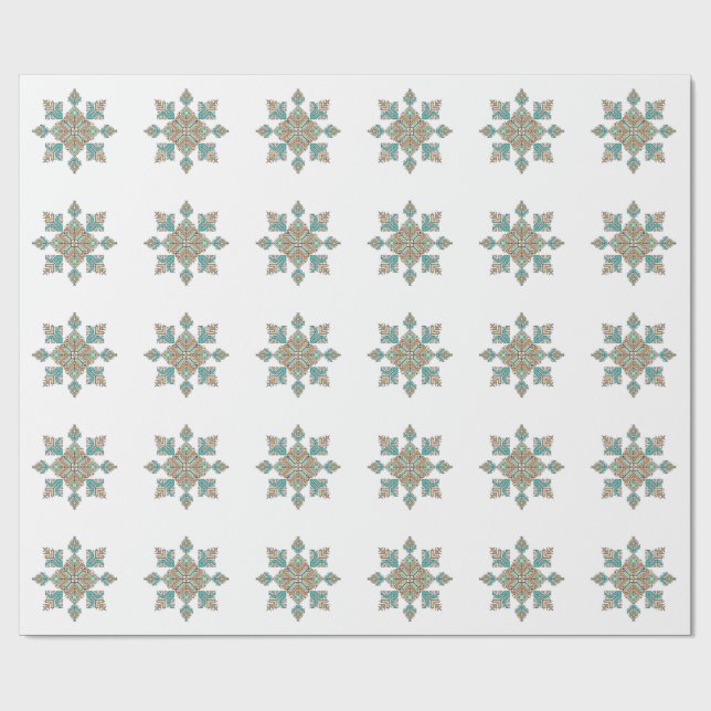 Papel De Presente Moroccan Embroidery Star (Aberto)