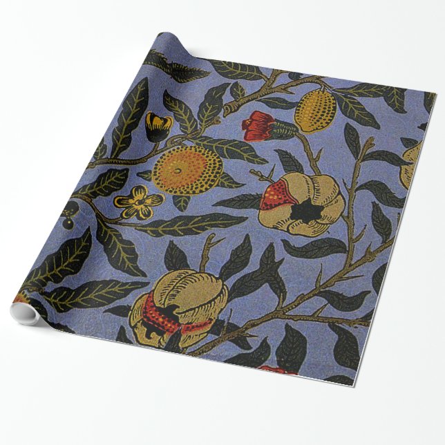 Papel De Presente Morris - Padrão de Fruta (Desenrolado)