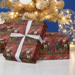 Papel De Presente Morris Vintage Santa Claus | Férias