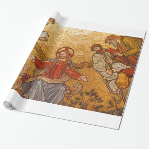 Papel De Presente Mosaico da Igreja - Jesus Cristo