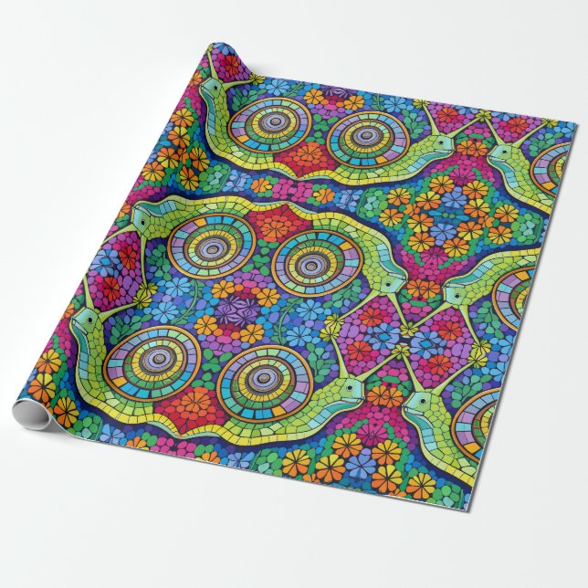 Papel De Presente Mosaico de caracol (Desenrolado)
