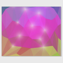 Mosaico de Cristal Geométrico Abstrato em Rosa
