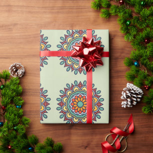 Papel De Presente mosaico de flores