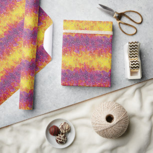Papel De Presente Mosaico de Vidro Manchado, Inspirado Pelo Sol, Vib