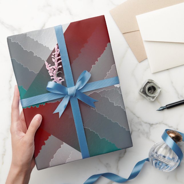 Papel De Presente Mosaico quebrado (Presentear)