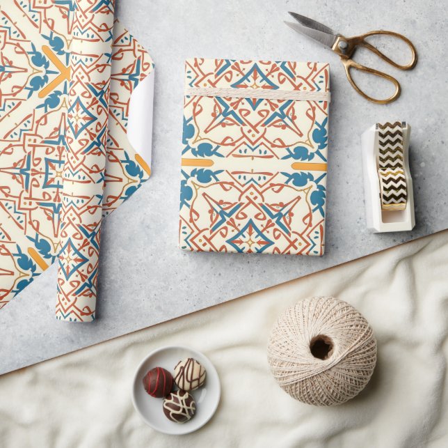 Papel De Presente Mosaicos andaluz-marroquino (Artesanato)