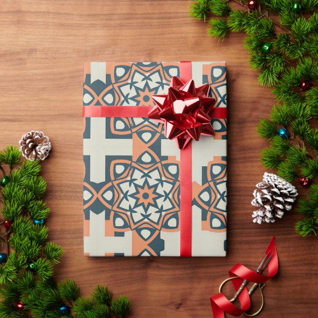 Papel De Presente Mosaicos marroquinos. (Presente de Natal)