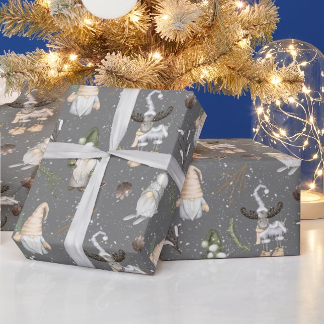 Papel De Presente Mose de Natal e Gnomos (Feriados)