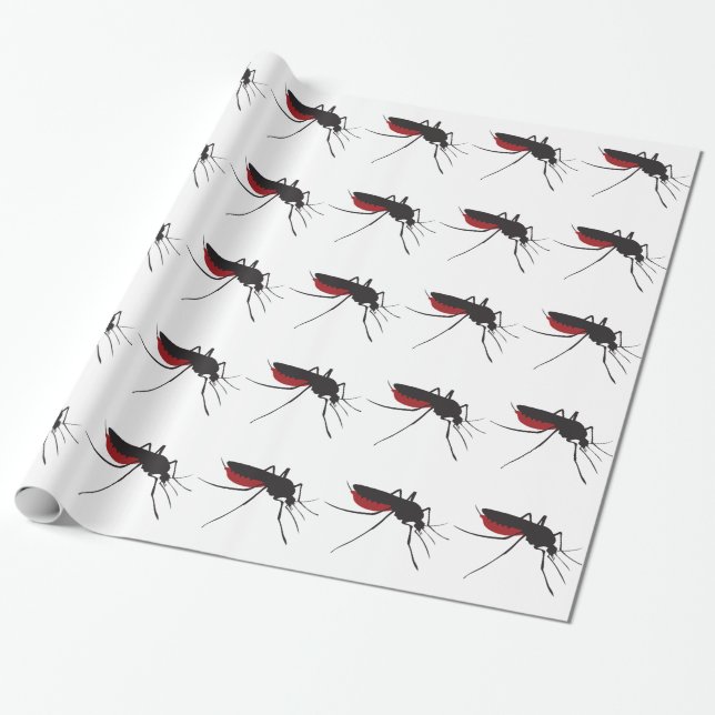 Papel De Presente Mosquito Sangrento - Arte de Insetos da Lapônia Fi (Desenrolado)
