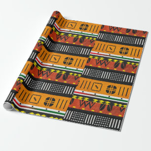 Papel De Presente Motif Afrocêntrico Tribal