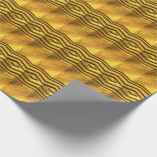Papel De Presente Motif Egípcio 3D Dourado