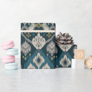 Papel De Presente Motivos Africano boho paisley Floral padrão Ikat