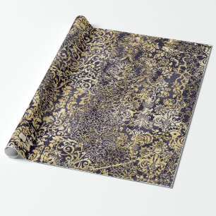 Papel De Presente Motivos arabescos barrocos e damascos rasgados