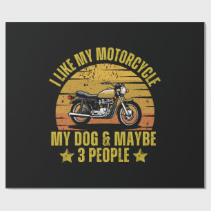 Papel De Presente Moto de Cachorro