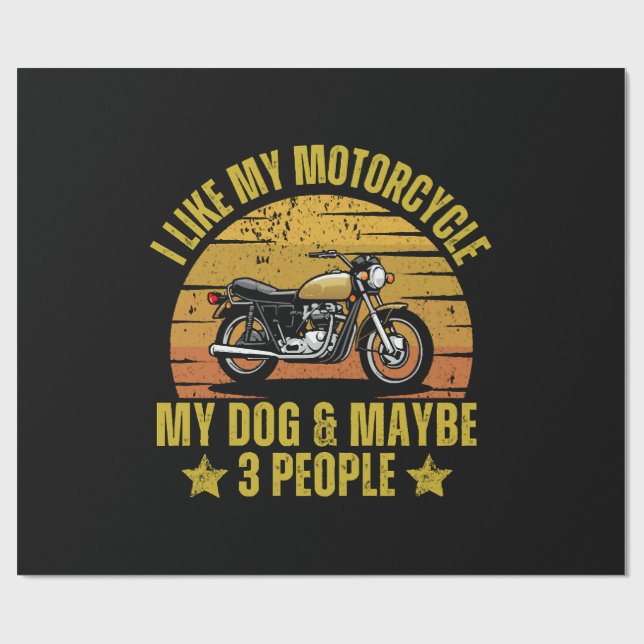 Papel De Presente Moto de Cachorro (Aberto)