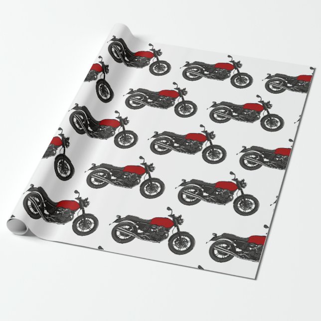 Papel De Presente Motocicleta (Desenrolado)