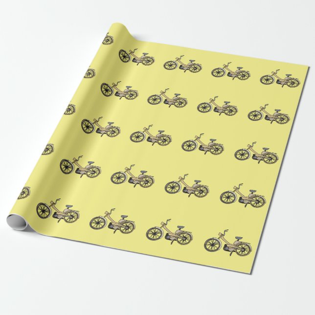 Papel De Presente Motocicleta Moto Ciclista (Desenrolado)