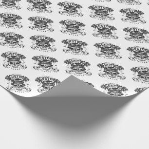 Papel De Presente Motocicletas Personalizadas Caveira Viking
