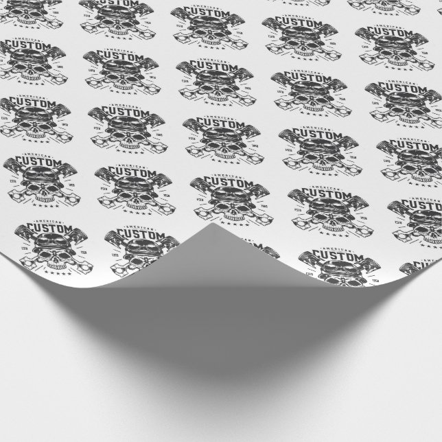 Papel De Presente Motocicletas Personalizadas Caveira Viking (Ponta)