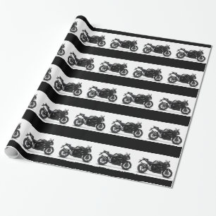 Papel De Presente MOTOCICLO NEGRO 297090, MOTOCICLO NEGRO, ESPORTE l