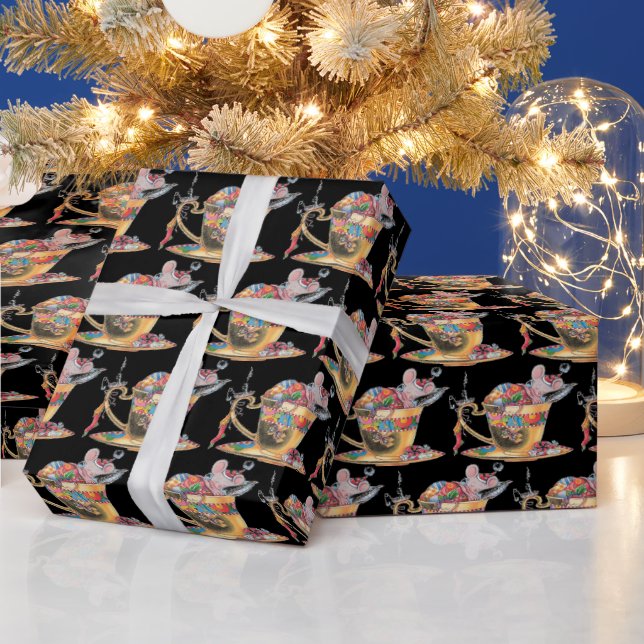 Papel De Presente Mouse bonito no Natal da Taa Cup (Feriados)