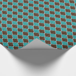 Papel De Presente MQF Sequins-AQUA-CHOCOLATE-BRANCO-GIFT WRAP