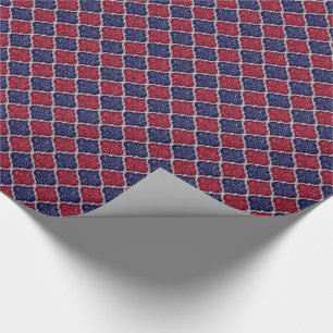 Papel De Presente MQF Sequins-Azul-Framboesa-Prata-GIFT WRAP