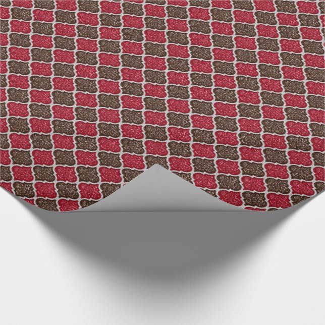 Papel De Presente MQF Sequins-Chocolate-Cherry-GIFT WRAP (Ponta)