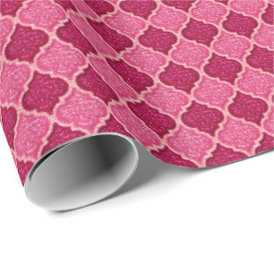 Papel De Presente MQF Sequins-Rosa-Magenta-GIFT WRAP