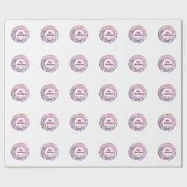 Papel De Presente Mrs name pink mauve border since year wedding brid