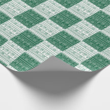 Mudcloth Africano Inspirado Verde e Branco Moderno