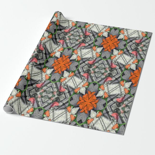 Papel De Presente Muitas Rosas para você.... (Desenrolado)