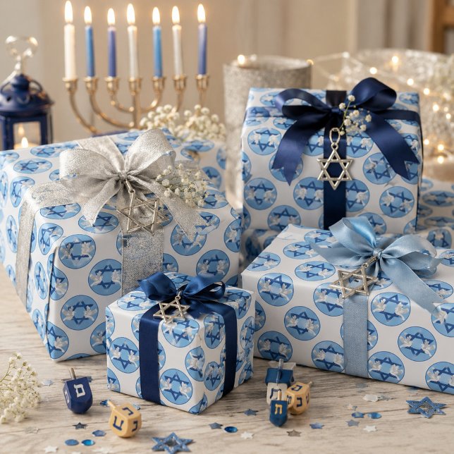 Papel De Presente Muito Atraente Hanukkah (Criador carregado)