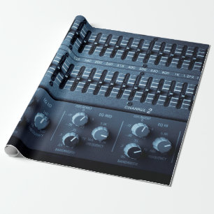 Papel De Presente Muitos botões de um mixer de som em um estúdio d